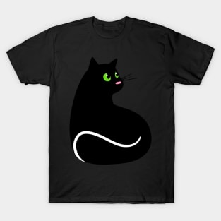 Elegant Black Cat T-Shirt